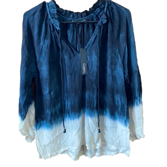 Anthropologie Gypsy 05 Global Village Tie Dye Blouse - Picture 1 of 9